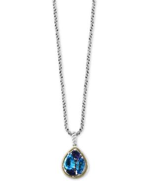 Effy Multi-gemstone 18 Pendant Necklace (3-9/10 Ct. T.w.) In Sterling Silver & 18k Gold
