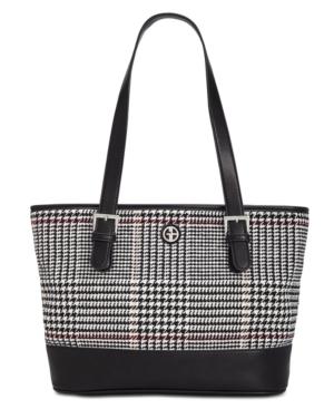Giani Bernini Woven Plaid Tote, Created For Macy's