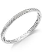Diamond Bangle Bracelet In Sterling Silver (1/3 Ct. T.w.)