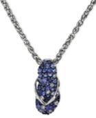 Balissima By Effy Sapphire Flip Flop Pendant Necklace In Sterling Silver (5/8 Ct. T.w.)