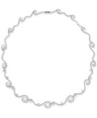 Danori Silver-tone Imitation Pearl Cubic Zirconia Maeva Statement Necklace, Only At Macy's
