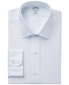 Brooks Brothers Slim-fit Non-iron Light Blue Grid Check Dress Shirt