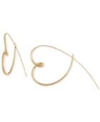 Rachel Rachel Roy Gold-tone Heart Spear Hoop Earrings