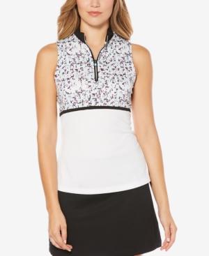 Pga Tour Printed Sleeveless Golf Top