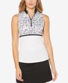 Pga Tour Printed Sleeveless Golf Top