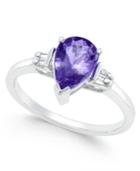 Tanzanite (1-1/5 Ct. T.w.) And Diamond Accent Ring In 14k White Gold