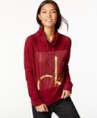 Calvin Klein Jeans Funnel-neck Graphic-logo Sweatshirt