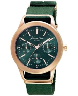 Kenneth Cole New York Men's Green Nylon Strap Watch 44mm 10027884