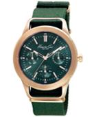 Kenneth Cole New York Men's Green Nylon Strap Watch 44mm 10027884