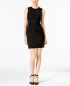 Calvin Klein Mixed-media Sheath Dress