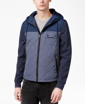 American Rag Men's Colorblocked Quilted Full-zip Hoodie, Created For Macy's
