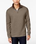 Tasso Elba Quilted Quarter-zip Sweatshirt, Only At Macy's