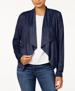 Armani Exchange Draped Faux-suede Jacket