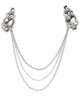 Deepa Silver-tone Rhinestone Draped Hair Clip