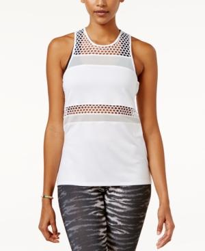 Material Girl Active Juniors' Mesh-inset Tank Top, Created For Macy's