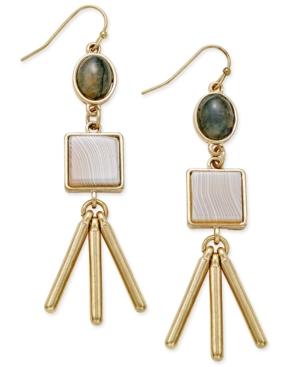 Danielle Nicole Gold-tone Delilah Stone And Metal Fringe Drop Earrings
