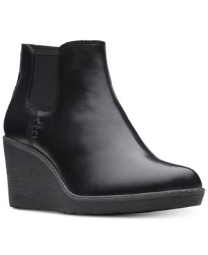 Clarks Collection Women's Hazen Flora Wedge Booties Women's Shoes