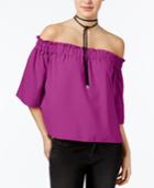 Rachel Rachel Roy Shirred Off-the-shoulder Top, Created For Macy's
