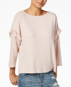 One Hart Juniors' Ruffle-trim Sweater