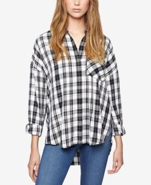 Sanctuary Tie-back Plaid Boyfriend Shirt