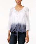 American Rag Printed Peasant Top