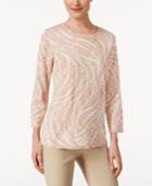 Alfred Dunner Space-dyed Beaded Tunic