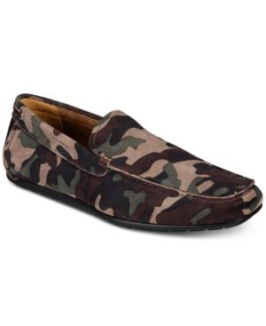 Alfani Men's Bromley Camo Suede Drivers, Created For Macy's Men's Shoes