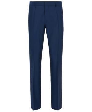 Boss Men's Slim-fit Basketweave Virgin Wool Dress Pants