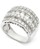 Five-row Diamond Band (3 Ct. T.w.) In 14k White Gold