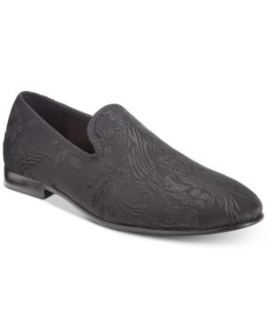 Tallia Men's Enrico Embossed Satin Smoking Slippers Men's Shoes