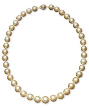 Pearl Necklace, 18 14k Gold Cultured Golden South Sea Pearl Graduated Strand (10-12-1/2mm)