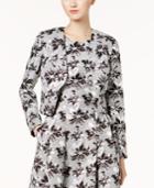 Nine West Floral Jacquard Open-front Blazer