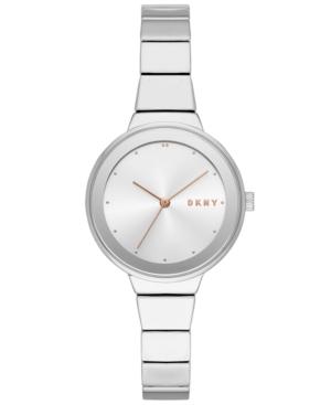 Dkny Women's Astoria Silver-tone Bracelet Watch 32mm, Created For Macy's