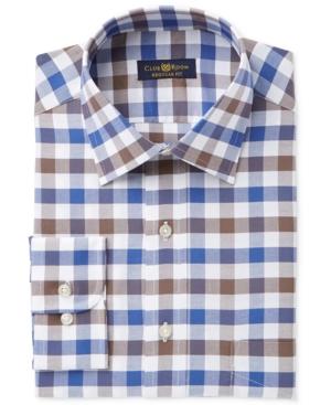 Club Room Men's Oxford Bold Gingham Dress Shirt, Created For Macy's