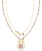 Lonna & Lilly Gold-tone Multi-bead Layer Pendant Necklace