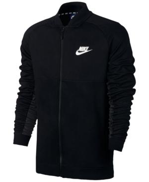Nike Men's Advance 15 Mixed Media Bomber Jacket