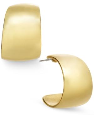 Charter Club Gold-tone Small Wide Hoop Earrings