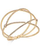 Inc International Concepts Gold-tone Pave Flex Cuff Bracelet, Only At Macy's