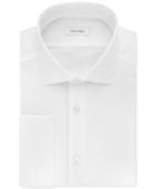Calvin Klein Steel Men's Slim-fit Non-iron Performance Black French Cuff Dress Shirt