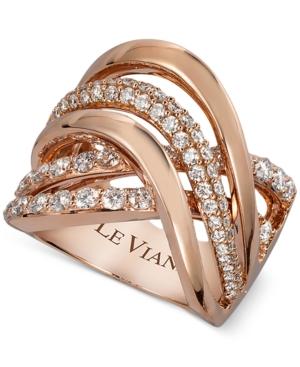 Le Vian Vanilla Gladiator Weave Diamond Ring (1-1/3 Ct. T.w.) In 14k Rose Gold