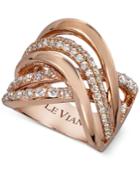 Le Vian Vanilla Gladiator Weave Diamond Ring (1-1/3 Ct. T.w.) In 14k Rose Gold