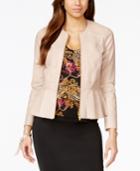 Thalia Sodi Zippered Peplum Faux-leather Jacket, Only At Macy's