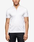 Calvin Klein Men's Slim-fit Quarter-zip Polo