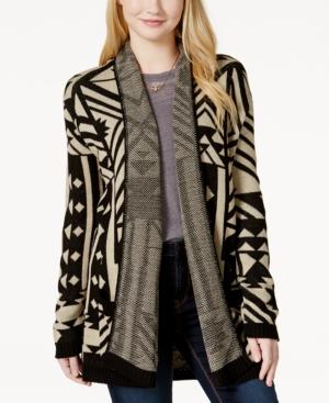 Cotton Emporium Juniors' Pattern Pocket Cardigan