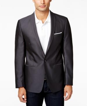 Calvin Klein Men's Black Diamond Extra Slim-fit Evening Jacket