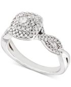 Diamond Double Halo Braided Engagement Ring (1/2 Ct. T.w.) In 14k White Gold