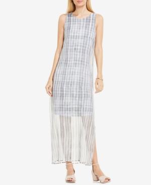 Vince Camuto Printed Illusion Maxi Dress