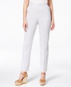 Alfred Dunner Petite Striped Mid-rise Trousers
