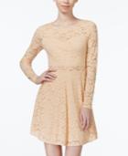 Material Girl Juniors' Lace Illusion Skater Dress, Only At Macy's