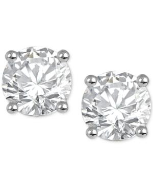 Diamond Stud Earrings (3/8 Ct. T.w.) In 14k White Gold